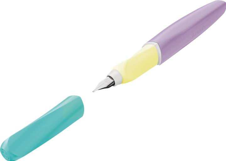 Produktbild Pelikan Füllhalter (Patronenfüllsystem) Twist® Color Blocking Füller für Rechts- und Linkshänder, fa (Black, Violet, White, 1x)