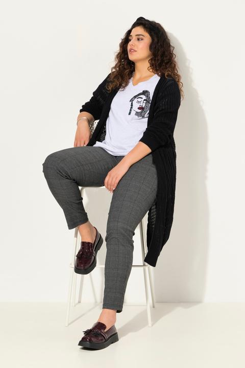 Produktbild Ulla Popken T-Shirt, Stickerei, Classic, V-Ausschnitt, Halbarm (58)