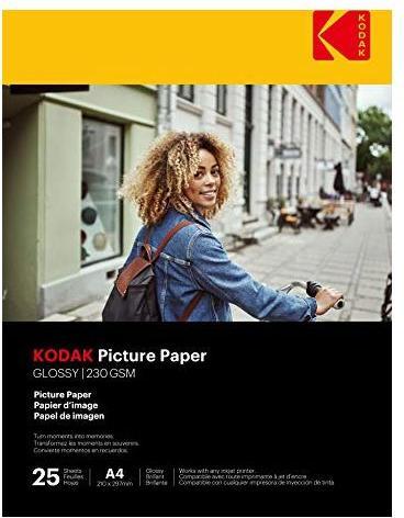 Productafbeelding Kodak Picture Paper 230g 11,8 mil Glossy A4x50 (9891266) (230 g/m², A4, 50 Pcs.)