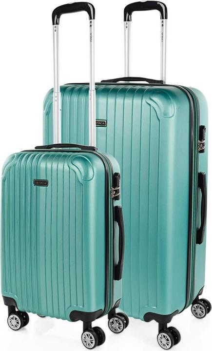 Actual product image Itaca Light Suitcase Set ABS 2 Suitcase S L Aquamarine (35 l, Hand luggage (up to 50 litres), L (90 - 115l))