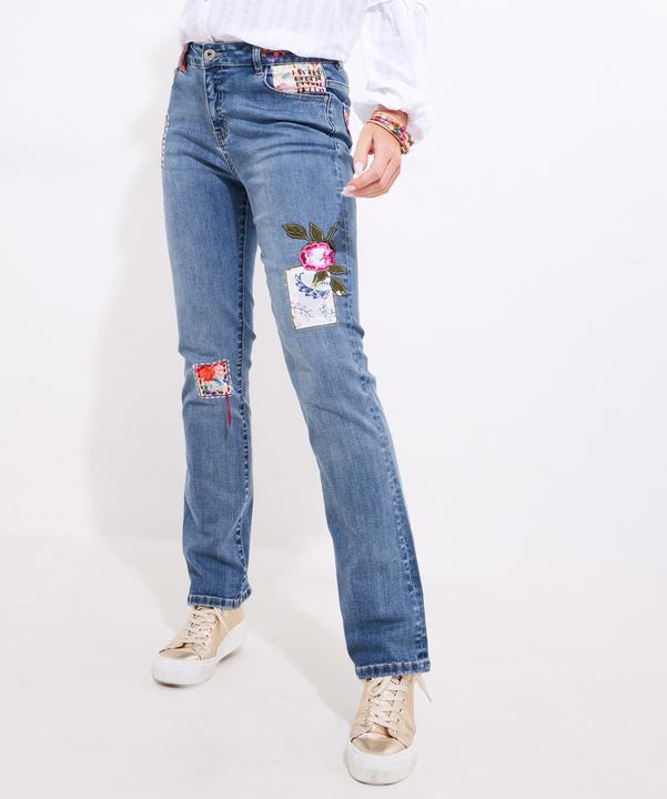 Actual product image Joe Browns LIMITED EDITION Patchwork Straight Leg Jeans