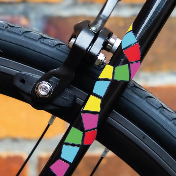 Actual product image Farbviereck Dragon squares small colourful motifs stickers / labels