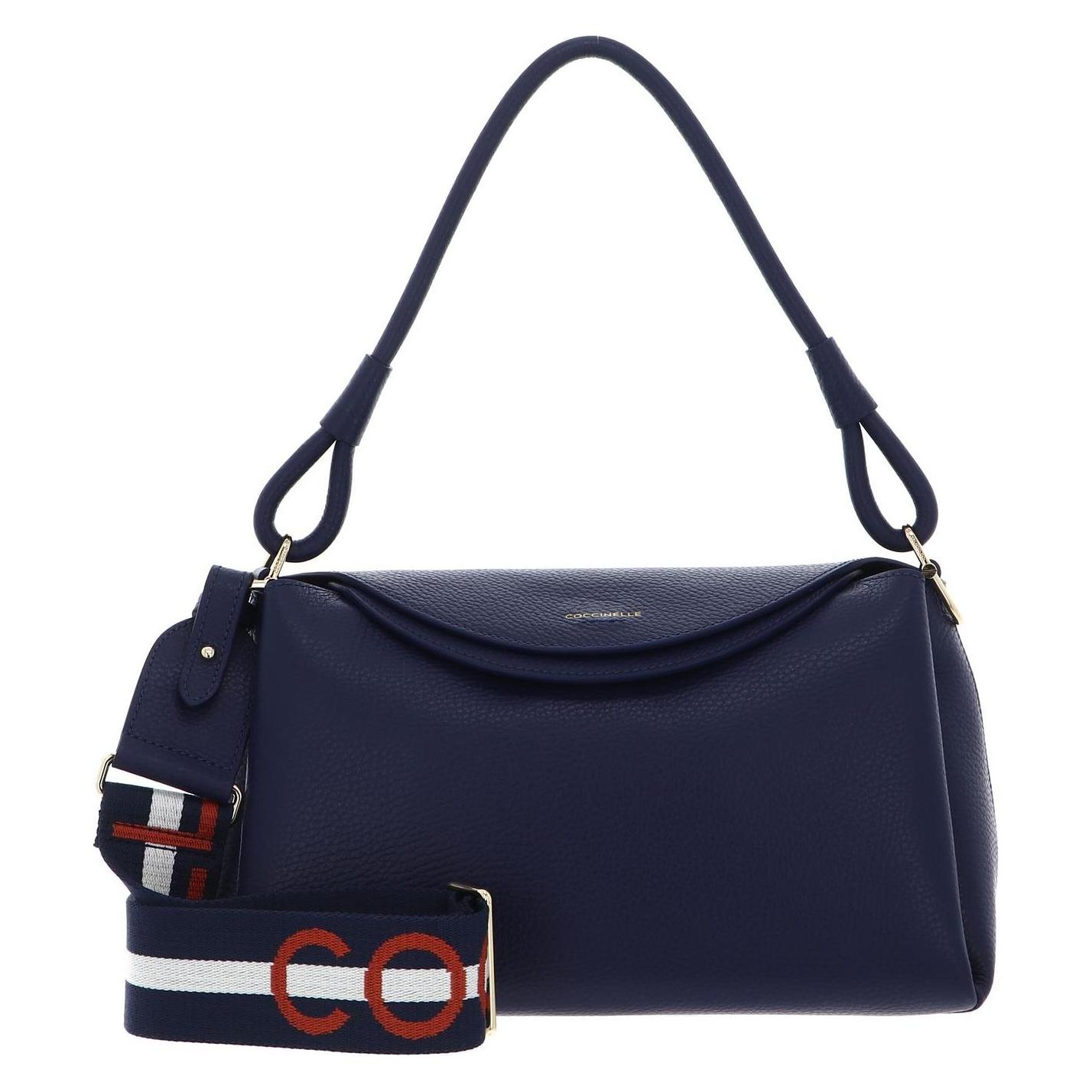 Coccinelle, Damen, Handtasche, Eclyps Handbag Grained Leather, Blau