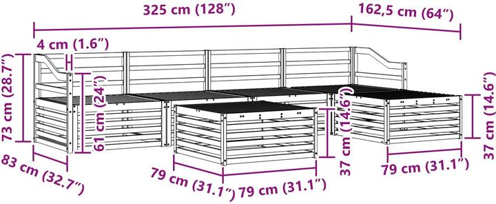 Produktbild vidaXL Outdoor-Sofa