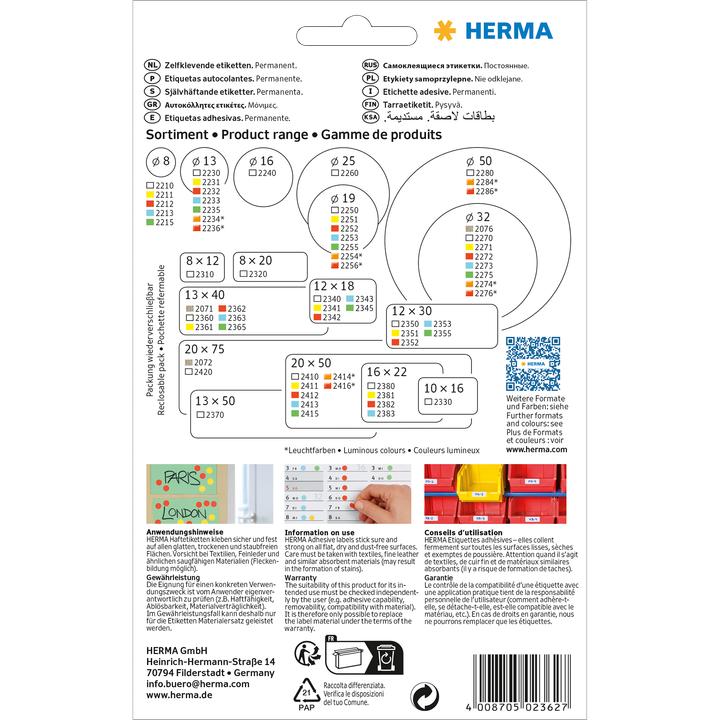 Produktbild HERMA Etiketten