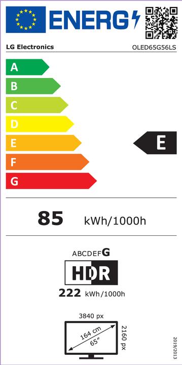 Energie-Label LG OLED65G56LS (65", G5, OLED, 4K, 2025)