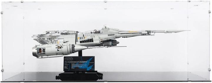Produktbild iDisplayit Acryl-Display für LEGO® 75442 Star Wars - N-1 Starfighter des Mandalorianers (Mit schwarzem Boden)