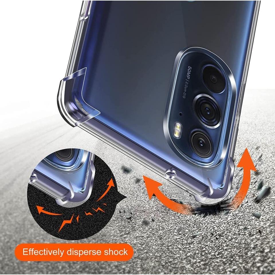 Thumbnail - Screenguard Motorola Edge 30 Pro Hülle Crystal Soft Airbag Bumper (Motorola Edge 30 Pro), Smartphone Hülle, Transparent