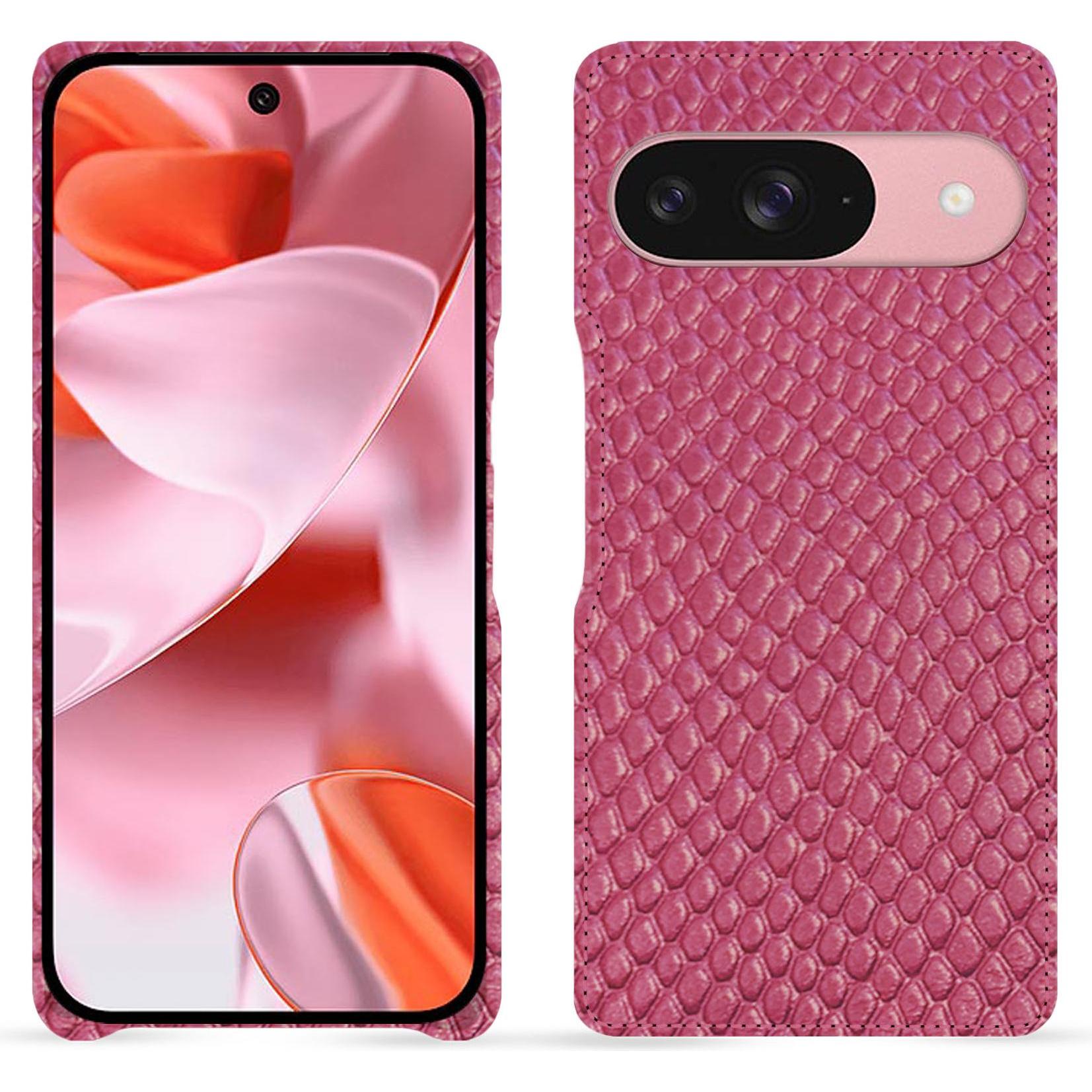Noreve Lederschutzhülle (Google Pixel 9), Smartphone Hülle, Rosa
