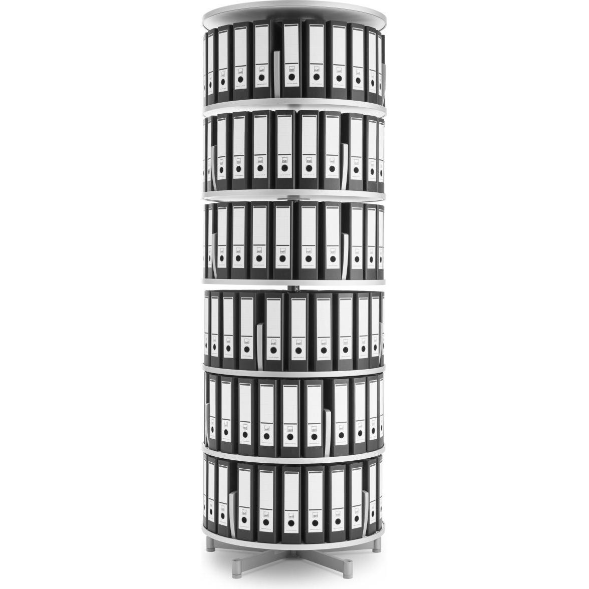 Moll, Kellerregal, Ordnerdrehsäule Multifile 6 Etagen 144 Ordner weiss