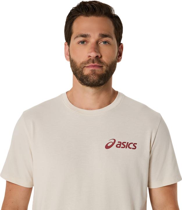 Actual product image ASICS Performance Asics Chest Logo Ss Tee Birch/Burnt Red Man (XL)