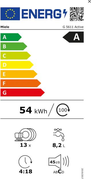 Energie-Label Miele G 5611