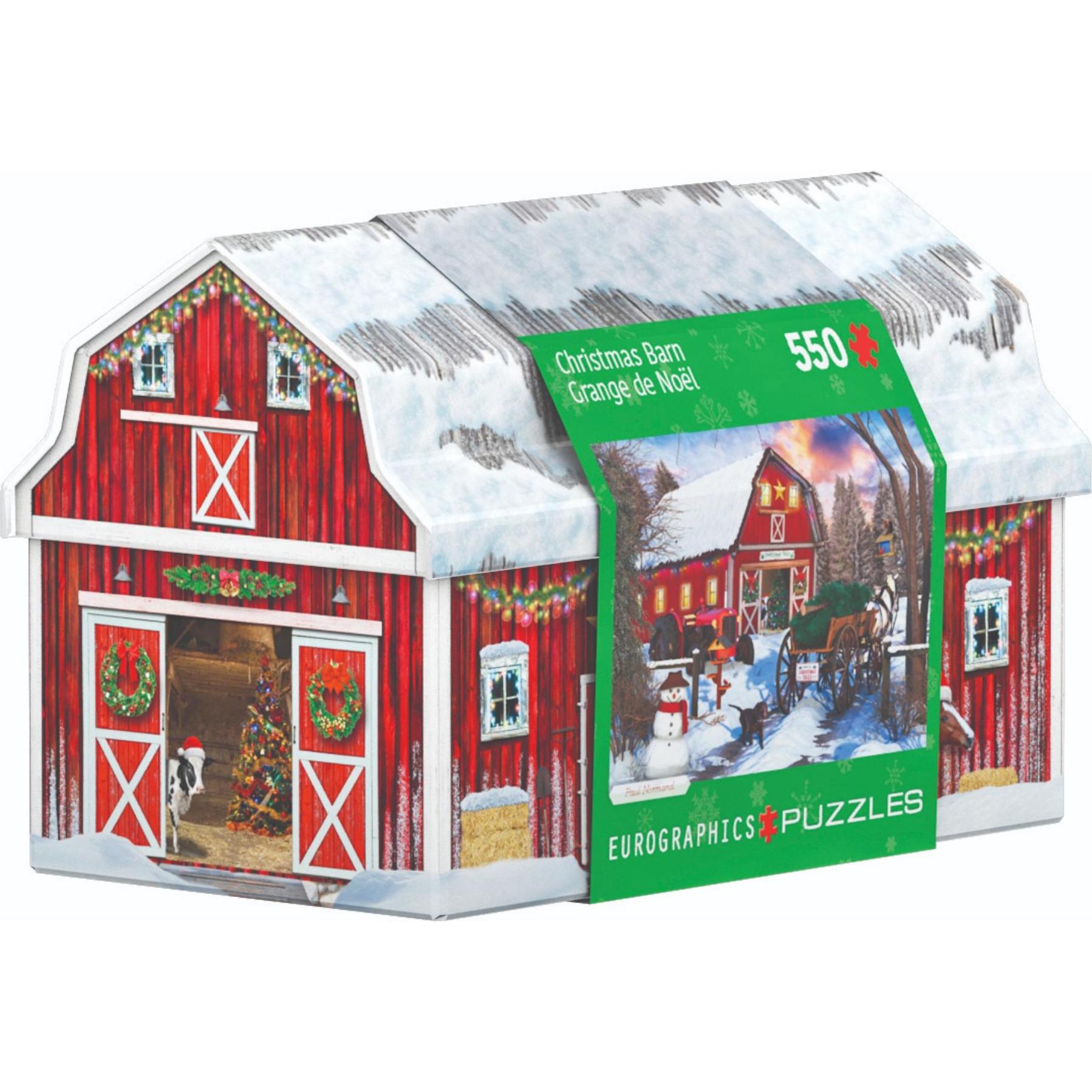 Eurographics Weihnachtsscheune Puzzledose 550 Teile (550 Teile)