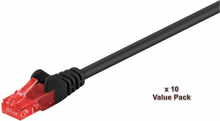 Produktbild MicroConnect U/UTP CAT6 1M Black 10 Pack (U/UTP, CAT6, 1 m)