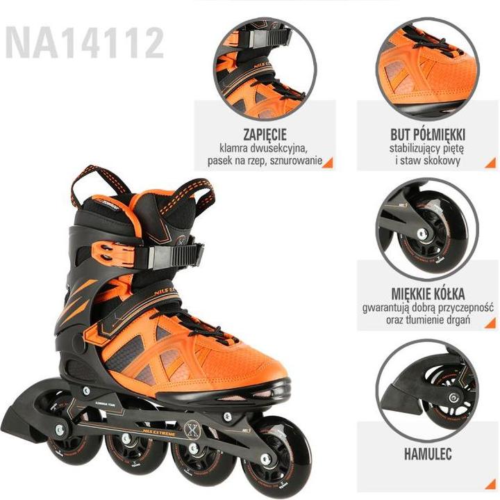 Image du produit Nils NA14112 Noir-orange TAILLE 39 SKATS INLINE EXTREME (39)