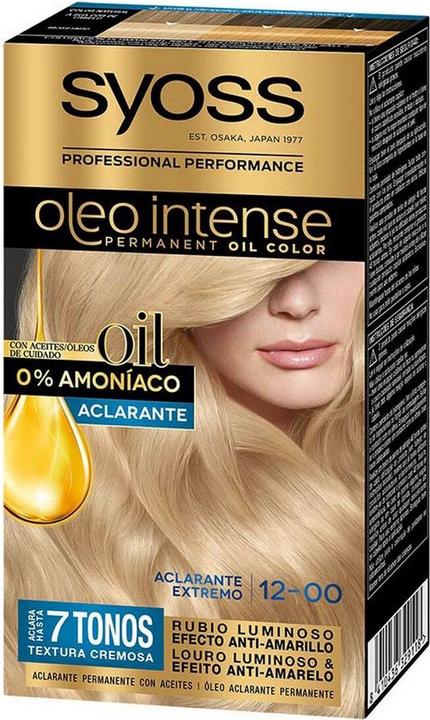 Actual product image Syoss OLIO INTENSE ink sin amoniaco #12.0-aclarante extremo 5 pz (12-00)