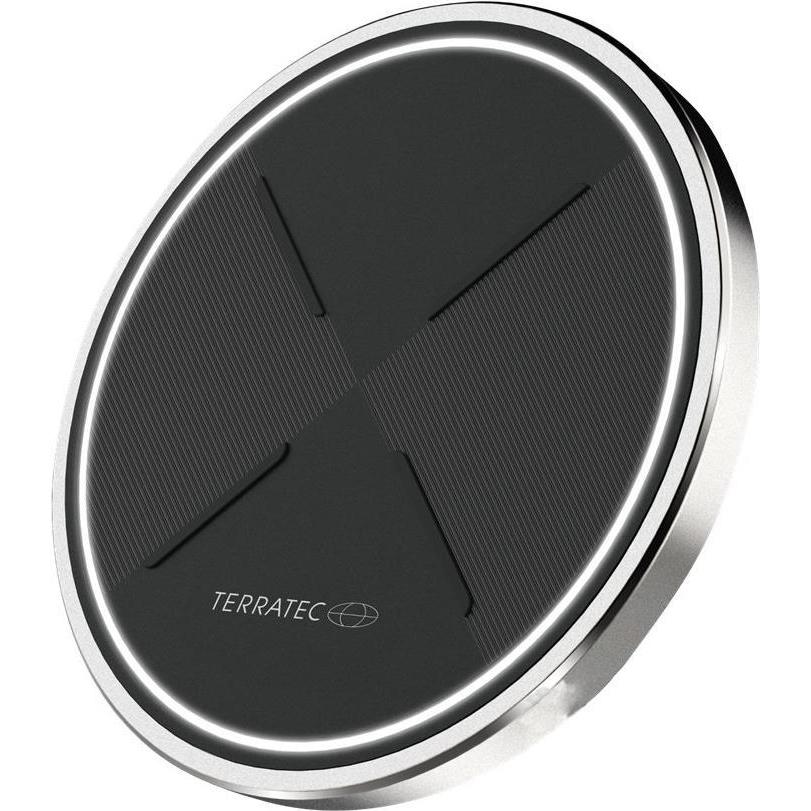 Terratec ChargeAir Dot (10 W), Wireless Charger, Schwarz, Silber