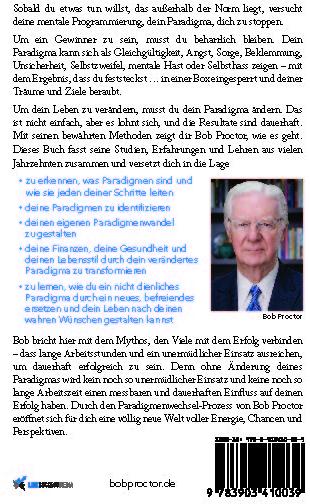 Produktbild Ändere dein Paradigma, Ändere dein Leben (Deutsch, Bob Proctor, 2022)