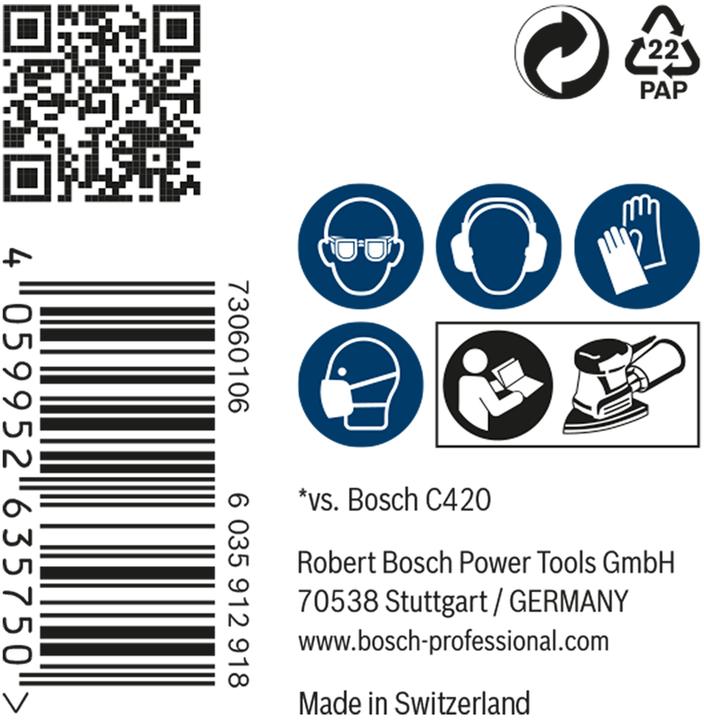 Produktbild Bosch Professional Zubehör EXPERT M480 Schleifnetz, 100 x 150 mm, G 180, 50 Stück (K180)