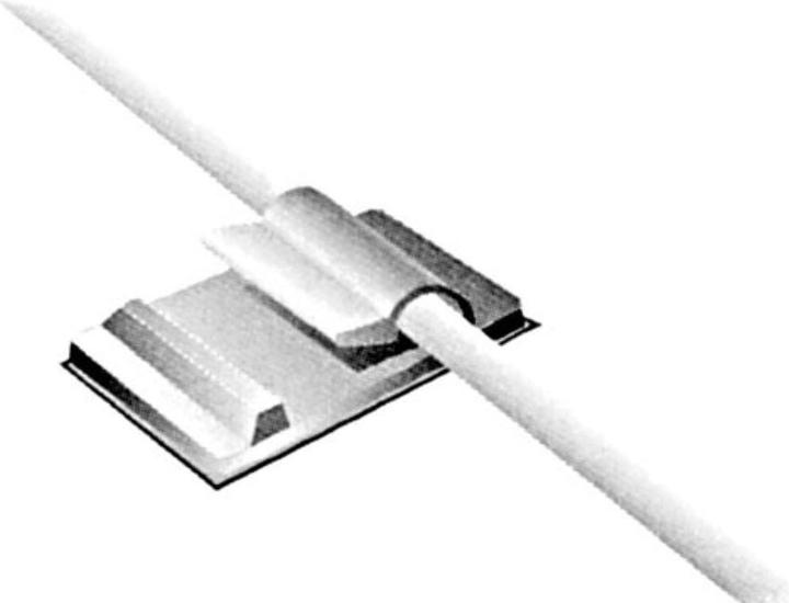 Velleman SELBSTKLEBENDER KABELCLIP - Ø 3.5 - 3.8 mm / 21 x 10 mm / 10 St.