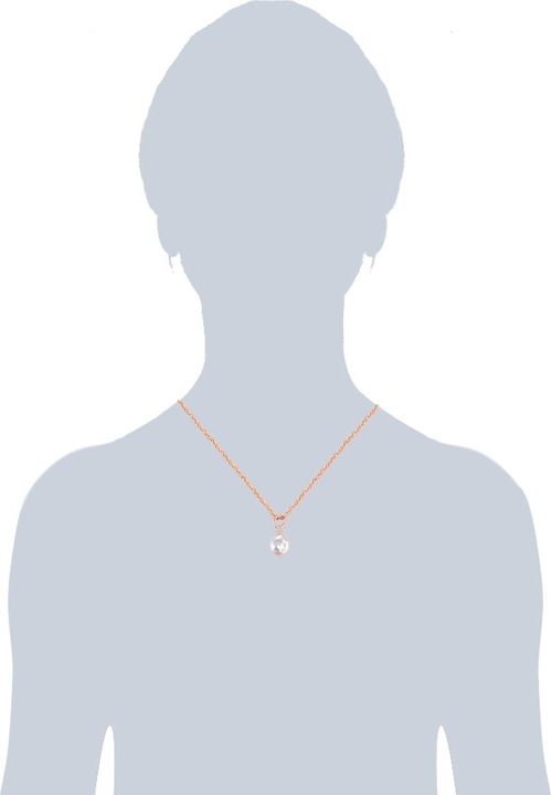 Produktbild Lulu & Jane Damen Metalllegierung Süßwasser-Zuchtperle Roségold 50,0 cm Grundkette + 5,0 cm Verlängerung - 2926 (Metall-Legierung, 50 - 55 cm)