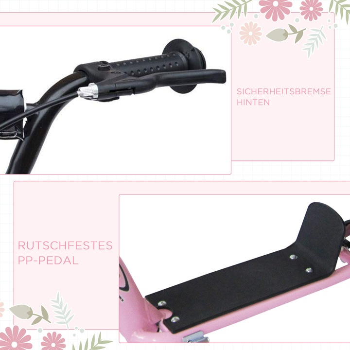 Produktbild Homcom Kinderroller Anti-Rutsch Trittfläche, Metallfahrradständer zum Parken