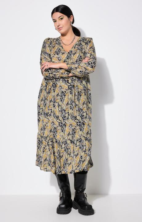 Produktbild Studio Untold Damen grosse Grössen Kleid, A-Line, Paisley Print, Langarm schwarz 58+ 838428100-58+ (58)