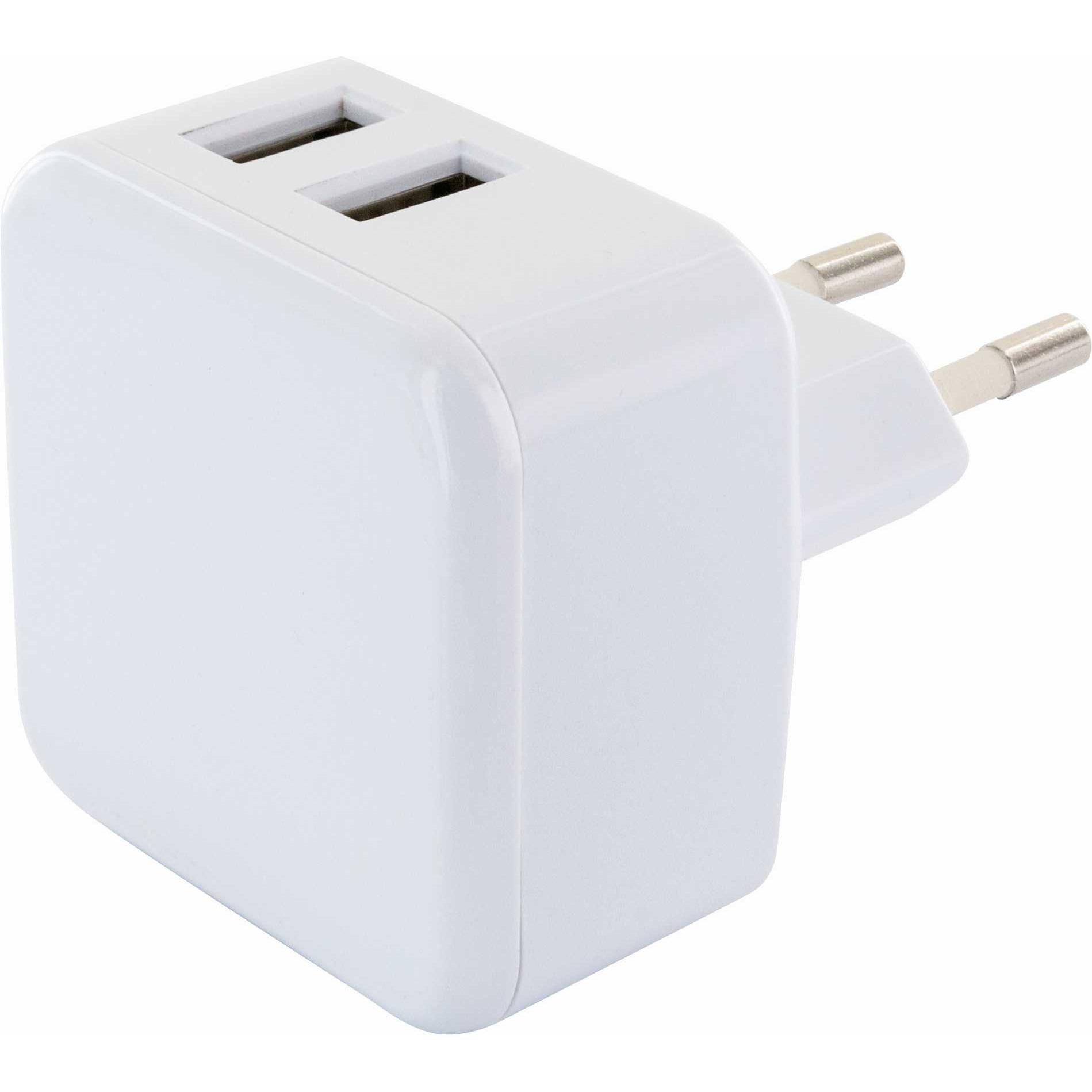 Schwaiger 2x USB 230 -, USB Ladegerät, Weiss
