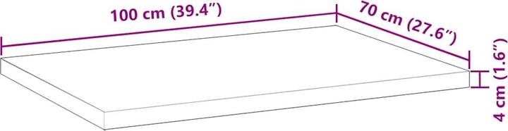 Produktbild vidaXL Schreibtischplatte Unbehandelt Akazie (100 x 70 x 4 cm)