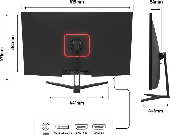 Actual product image Japannext 80,0cm JN-V315UHDR 16:9 HDMI/DP UHD (3840 x 2160 Pixels, 31.50")