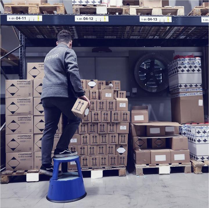 Produktbild Dönges Rollhocker, Metall, blau