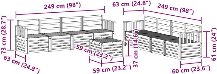 Produktbild vidaXL Outdoor-Sofa