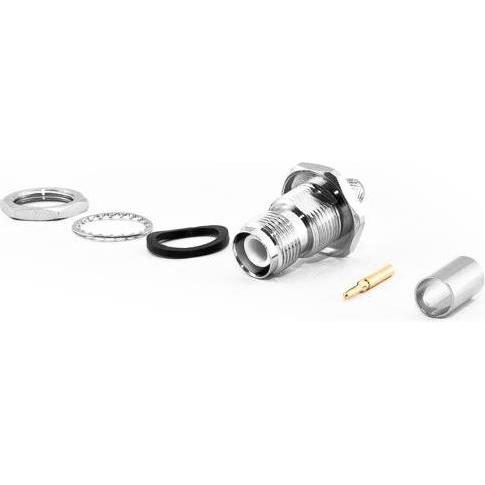 Varia RP-TNC-Einbaubuchse für H155 Kabel, Crimp Version, Elektronikkabel + Stecker