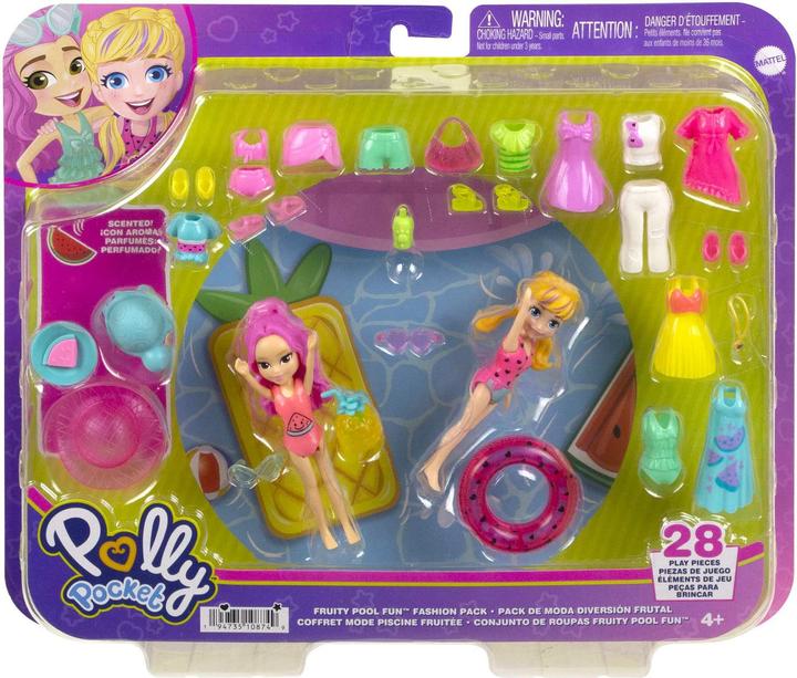 Produktbild Mattel Polly Pocket Dolls Fruity Pool Fun Fashon Pack