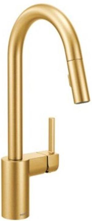 Actual product image Moen Align Brushed Gold Pull Down Sprayer Kitchen Faucet