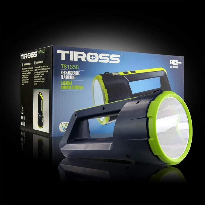Produktbild Tiross Latarka ładowalna LED 5w+6w (11 cm, 330 lm)