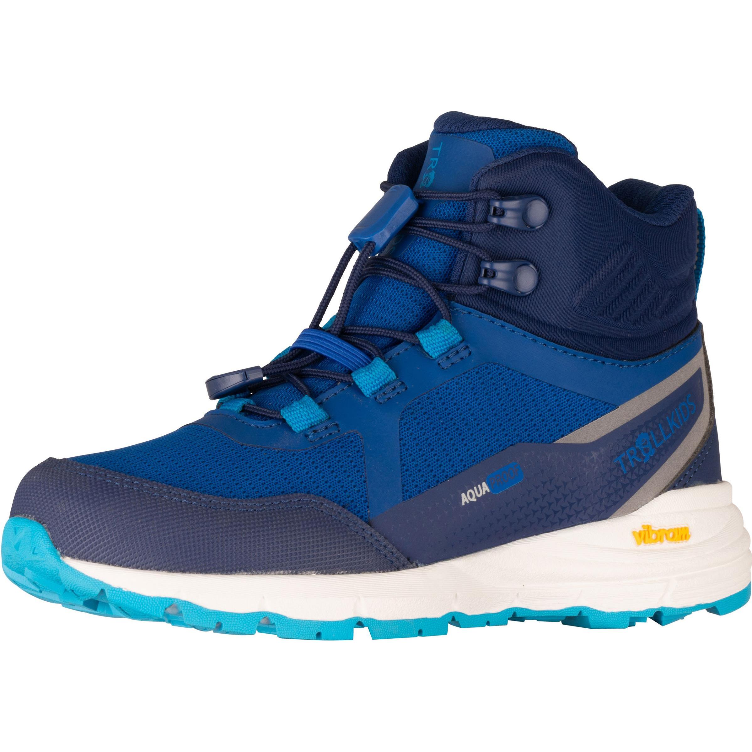 Trollkids, Unisex, Wanderschuhe, Kid's Skarvan Hiker Mid XT (29), Blau