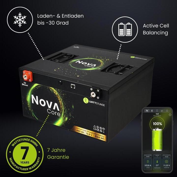 Image du produit Wattstunde Batterie NOVA Core 480 Ah LiFePO4 (12.80 V, 480 Ah)