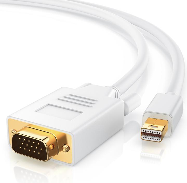 Image du produit CSL Câble vidéo audio mini Displayport vers VGA, adaptateur de moniteur miniDP / compatible Thunderbolt (5 m)