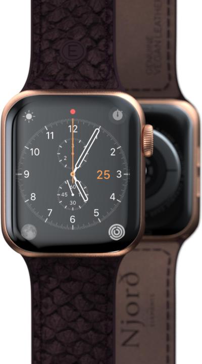 Immagine prodotto Njord Cinturino Per Orologio Eldur (45 mm, 44 mm, Pelle Vegan, Chiusura in acciaio inox, Pelle di salmone)