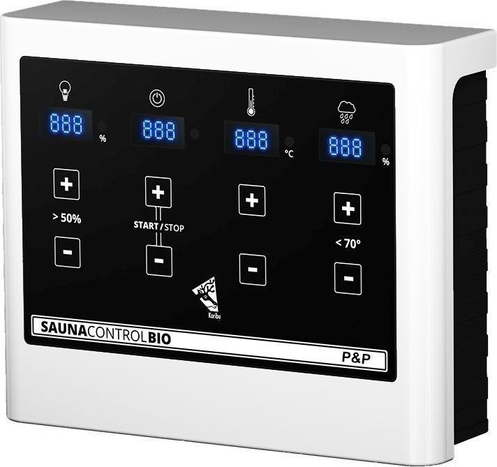 Immagine prodotto Karibu Ingresso anteriore della Sauna Benin, corona di fiori (Comando esterno Plug & Play da 3,6 KW)