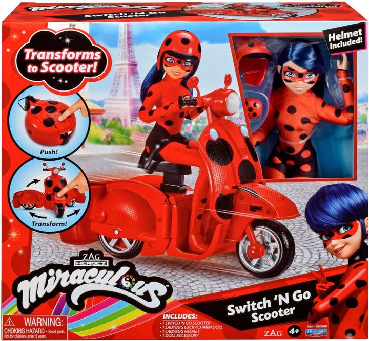 Image du produit Bandai Scooter Miraculous Ladybug avec poupée