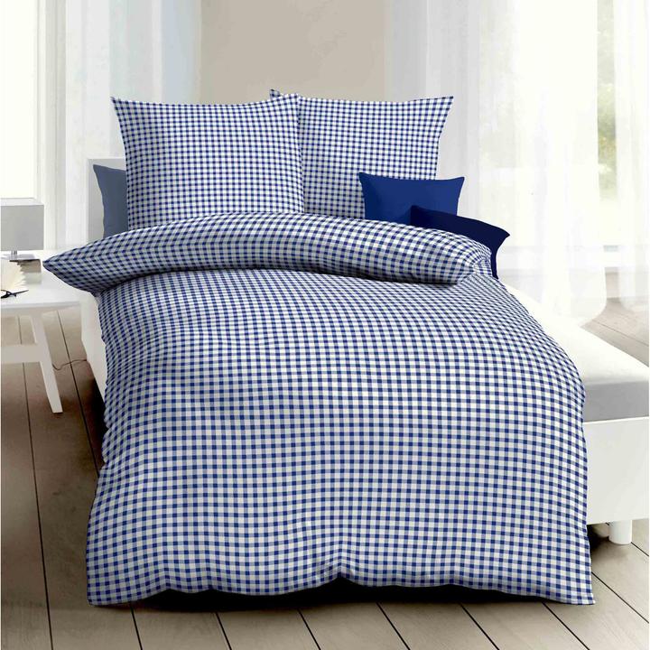 Actual product image Kaeppel Beaver bed linen Vichy check blue (Duvet cover, 80x80 cm, 135x200 cm)