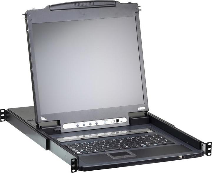 Actual product image Aten CL5708IM UK KVM over IP Switch 8-Port 17"-LCD (PS/2-USB VGA) UK-Layout