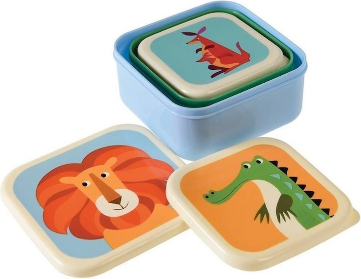 Image du produit Rex London Set de 3 boîtes à goûter, "Colorful Creatures".