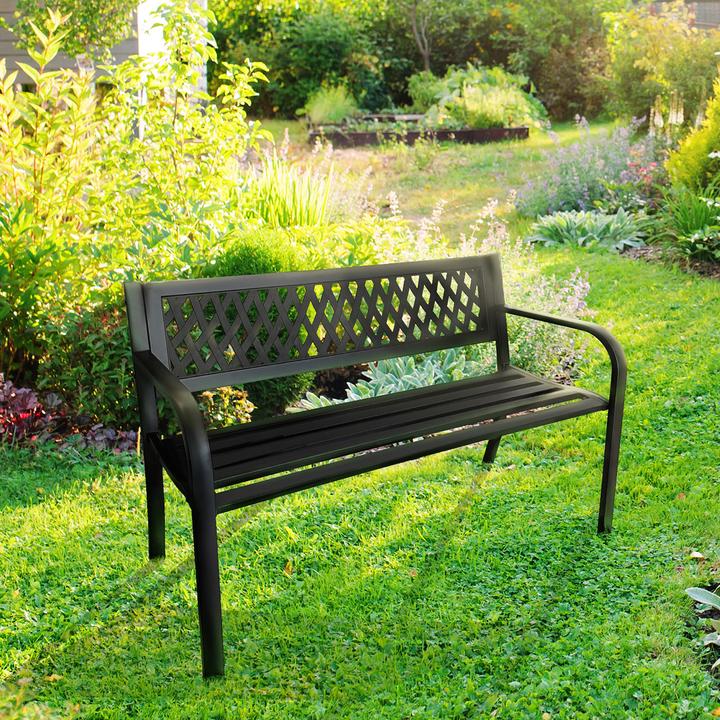 Produktbild HTI-Living Gartenbank Metallbank Schwarz
