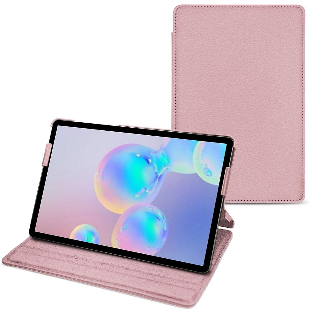 Noreve Lederschutzhülle horizontal (Galaxy Tab S6), Tablet Hülle, Rosa