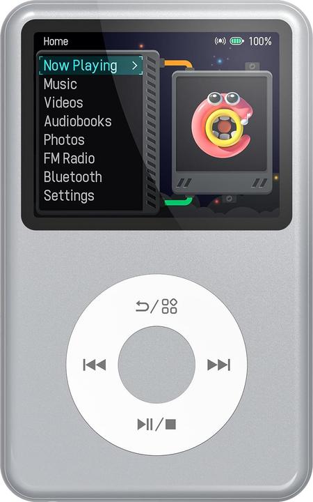 Innioasis MP3-Player mit Bluetooth und Touch Wheel-Steuerung (128 GB)