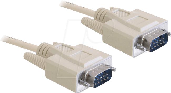 Image du produit Delock Câble série DB9 mâle-mâle 2m, RS-232 (2 m, VGA)