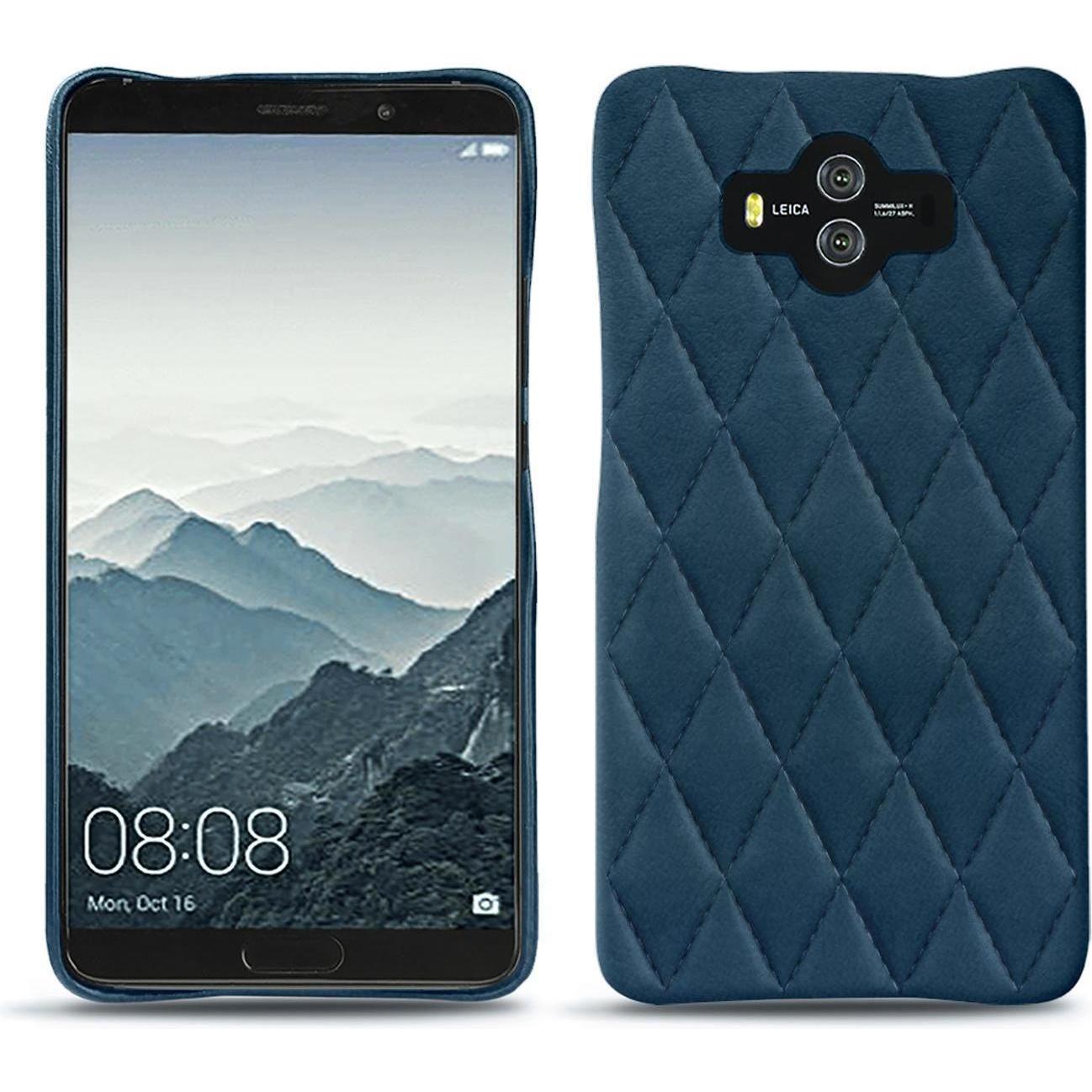 Noreve Lederschutzhülle (Huawei Mate 10), Smartphone Hülle, Blau